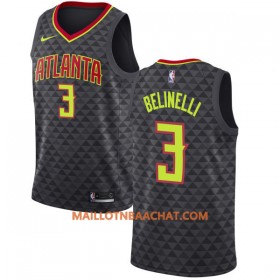 Maillot NBA Atlanta Hawks Marco Belinelli 3 Nike 2017-18 Noir Swingman - Homme